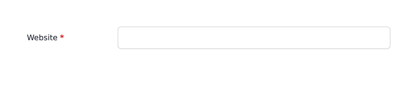 A Website field added to the end of the Dokan vendor registration form