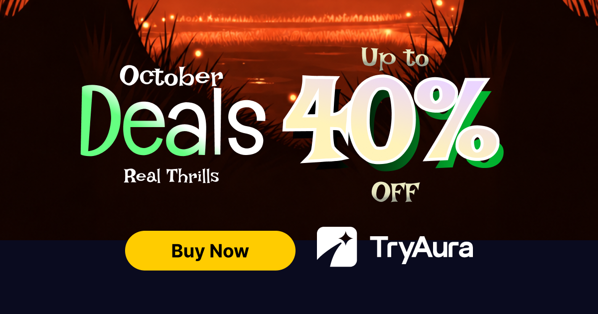 TryAura Halloween deal banner 2026