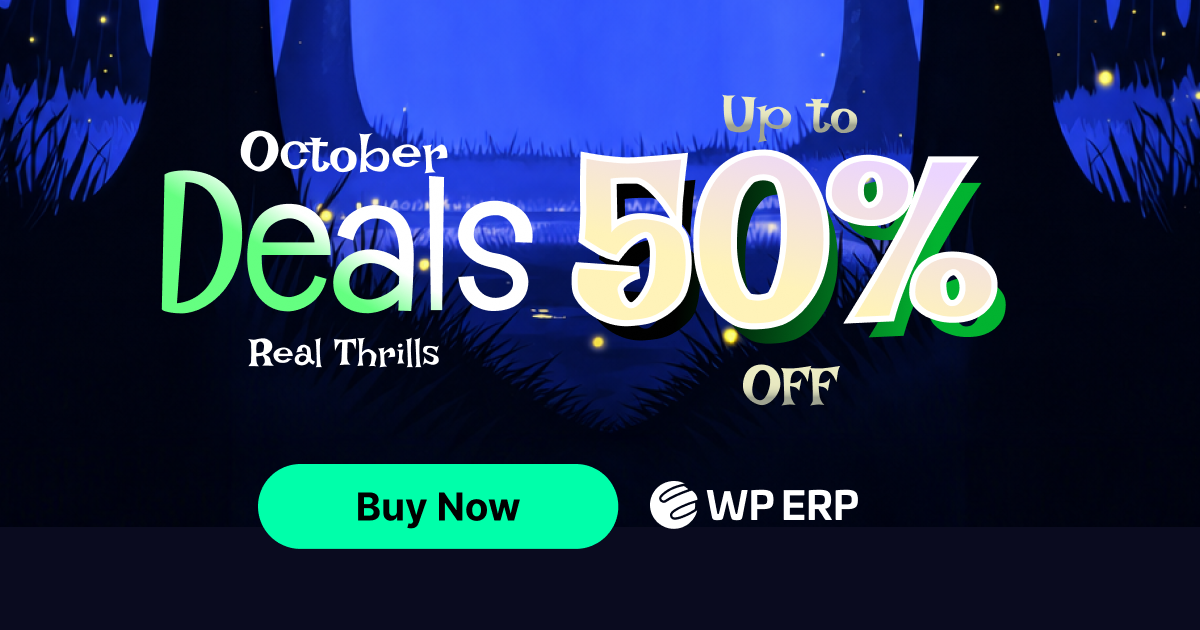 WP ERP Halloween deal banner 2026